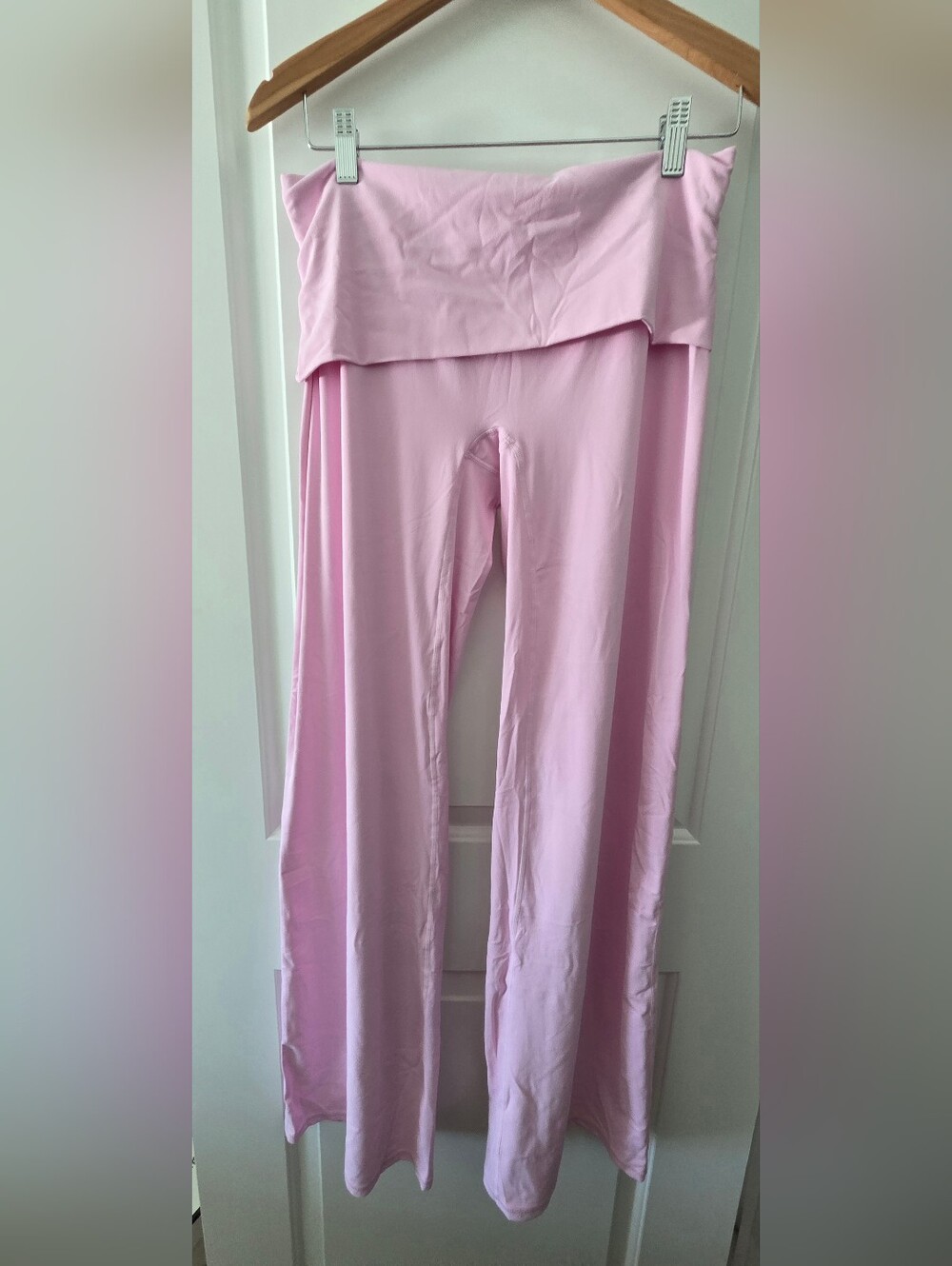 Oner Active SoftMotion Fold Over Straight Leg | Chalk Pink Gray Logo L/R